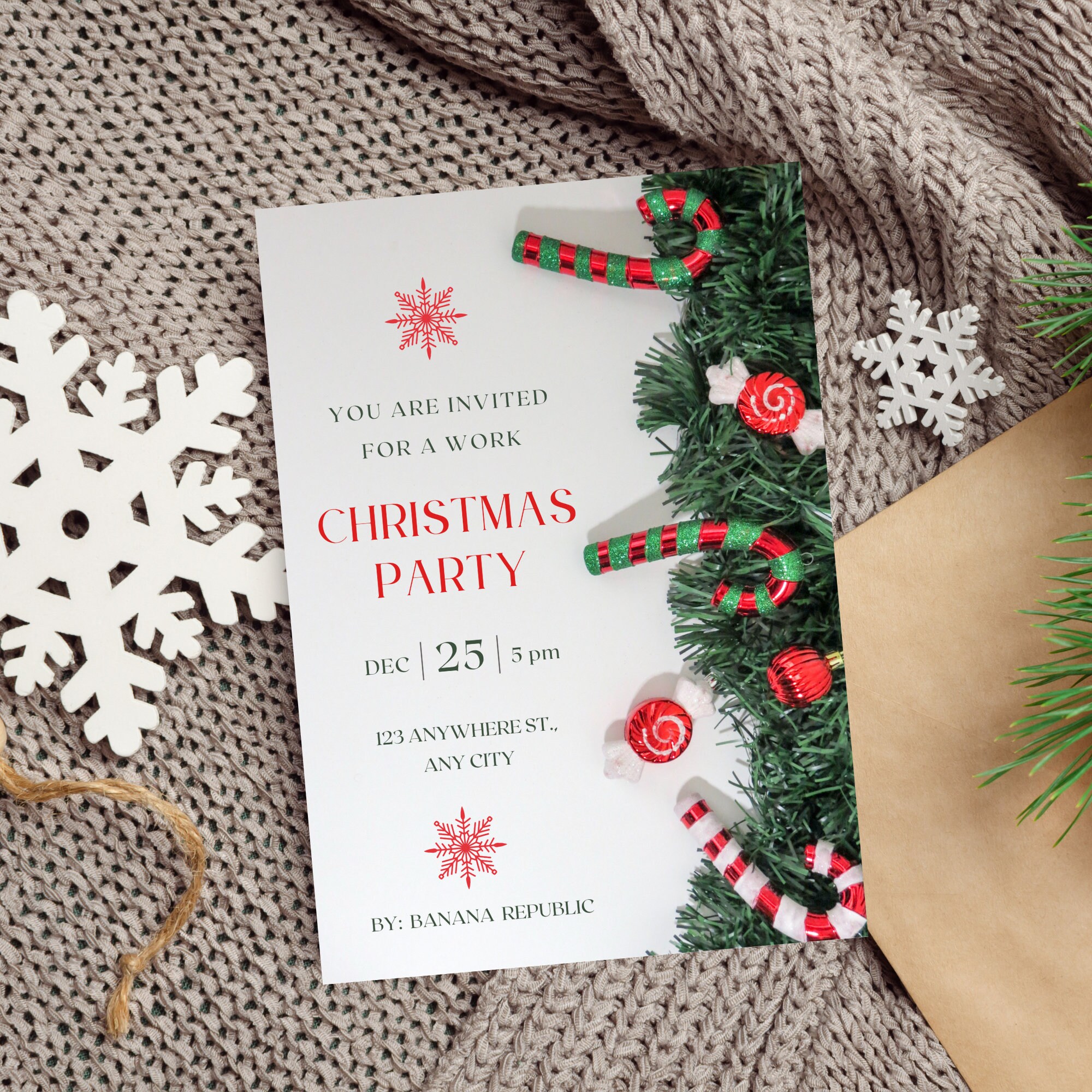 Festive Work Party Invitation Template This Editable - Etsy