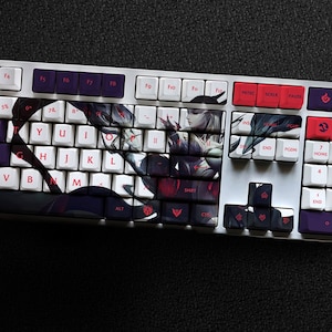 Evelynn - Agony&#39;s Embrace LOL Series Keycap Set, 127 Keys PBT For Mechanical Keyboard OEM Profile | Coven Evelynn Gaming Keycap Custom Gift
