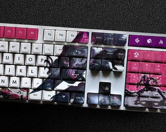 Briar - The Restrained Hunger LOL Series Keycap Set, 127 Keys PBT For Mechanical Keyboard OEM Profile | Briar Lol Custom Keycap Gift