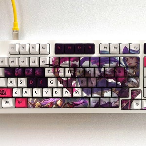 po様 Katarina - the Sinister Blade LOL Series Keycap Set, 127 Keys PBT
