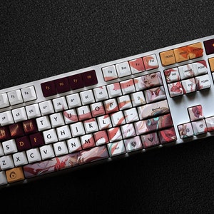 Irelia - The Blade Dancer LOL Series Keycap Set, 127 Keys PBT For Mechanical Keyboard OEM Profile | Mythmaker Irelia Lol Gaming Custom Gift