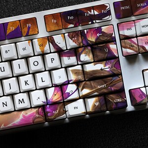 KALISTA - The Spear of Vengeance Lol Series Keycap Set, 127 Keys PBT For Mechanical Keyboard OEM Profile | Faerie Court Kalista Custom Gift