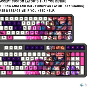 Zoe - The Aspect of Twilight LOL シリーズ キーキャップ セット、127 キー PBT メカニカル キーボード用 OEM プロファイル | Zoe League of Legends カスタム ギフト