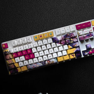 Sett - The Boss Lol Series Keycap Set, 127 Keys PBT For Mechanical Keyboard OEM Profile | HEARTSTEEL Sett Lol Gaming Custom Keycap Gift