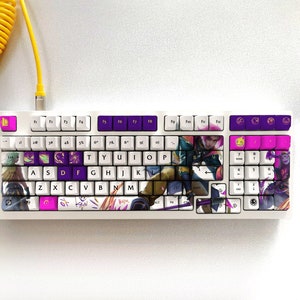 Kayn - The Shadow Reaper LOL Series Keycap Set, 127 Keys PBT For Mechanical Keyboard OEM Profile | Heartsteel Kayn Lol Gaming Custom Gift