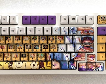 123 Keys Pirates&#39; Wanted Posters Theme keycap, Hito Hito no Mi Model: Nika Keycaps, Wanted Poster Handmade Keycap Gift Decor For Gaming room