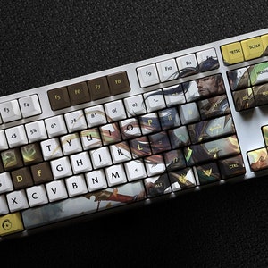 Yasuo - The Unforgiven LOL Series Keycap Set, 127 Keys PBT For Mechanical Keyboard OEM Profile | Truth Dragon Yasuo Lol Gaming Custom Gift