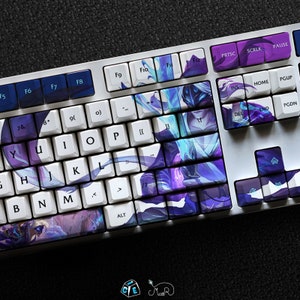 Master Yi - The Wuju Bladesman LOL-serie keycap-set, 112 toetsen PBT voor mechanisch toetsenbord OEM-profiel | Aangepast cadeau Spirit Blossom Master Yi