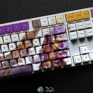 Soraka - The Starchild LOL Series Keycap Set, 112 Keys PBT For Mechanical Keyboard OEM Profile | Soraka League of Legends Handmade Gift