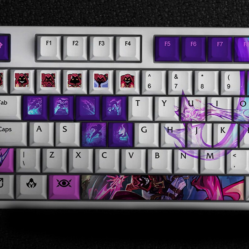 Shaco - the Demon Jester Lol Keycap Set, 147 Keys PBT Profile Cherry ...