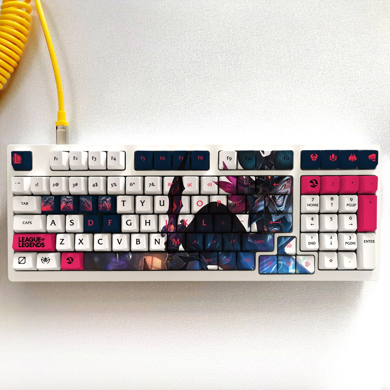 Shaco - The Demon Jester LOL Series Keycap Set, 127 Keys PBT For Mechanical Keyboard OEM Profile | Arcanist Shaco Gaming Custom Gift