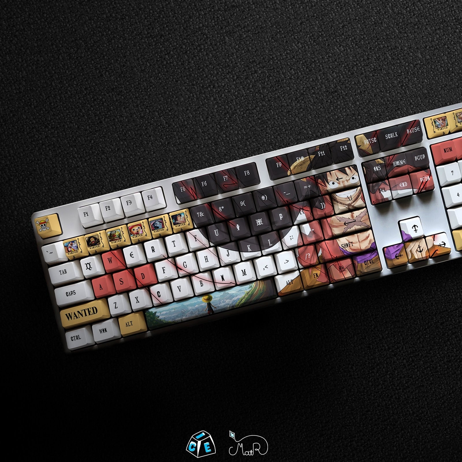 One Piece Anime Keycaps : Luffy Gear 5 Custom Keycaps – Goblintechkeys