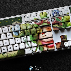 Teemo - The Swift Scout LOL Series Keycap Set, 127 Keys PBT For Mechanical Keyboard OEM Profile | Teemo League of Legends Gaming Custom Gift