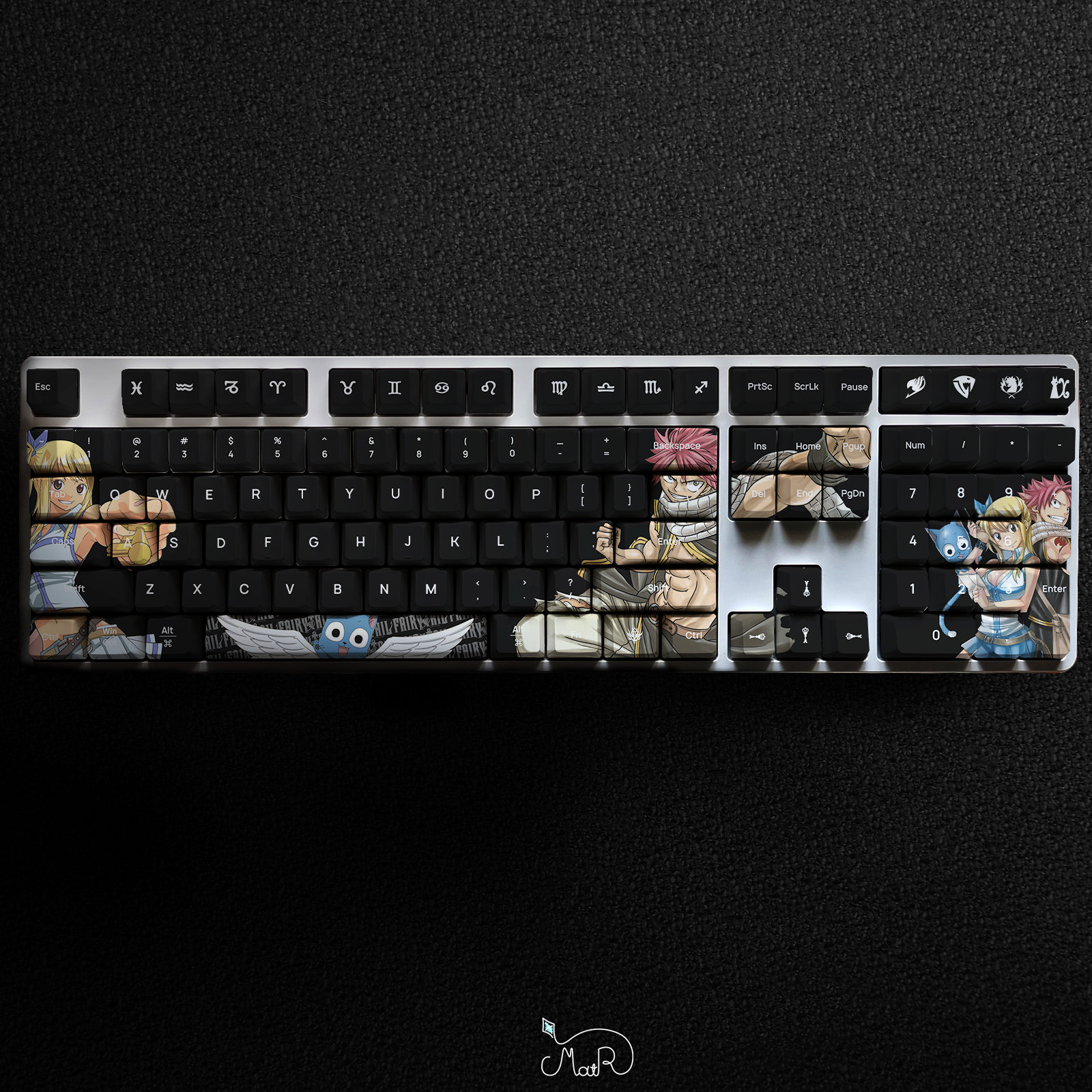 Happy - Natsu Dragneel - Lucy Heartfilia Keycap Set, 123