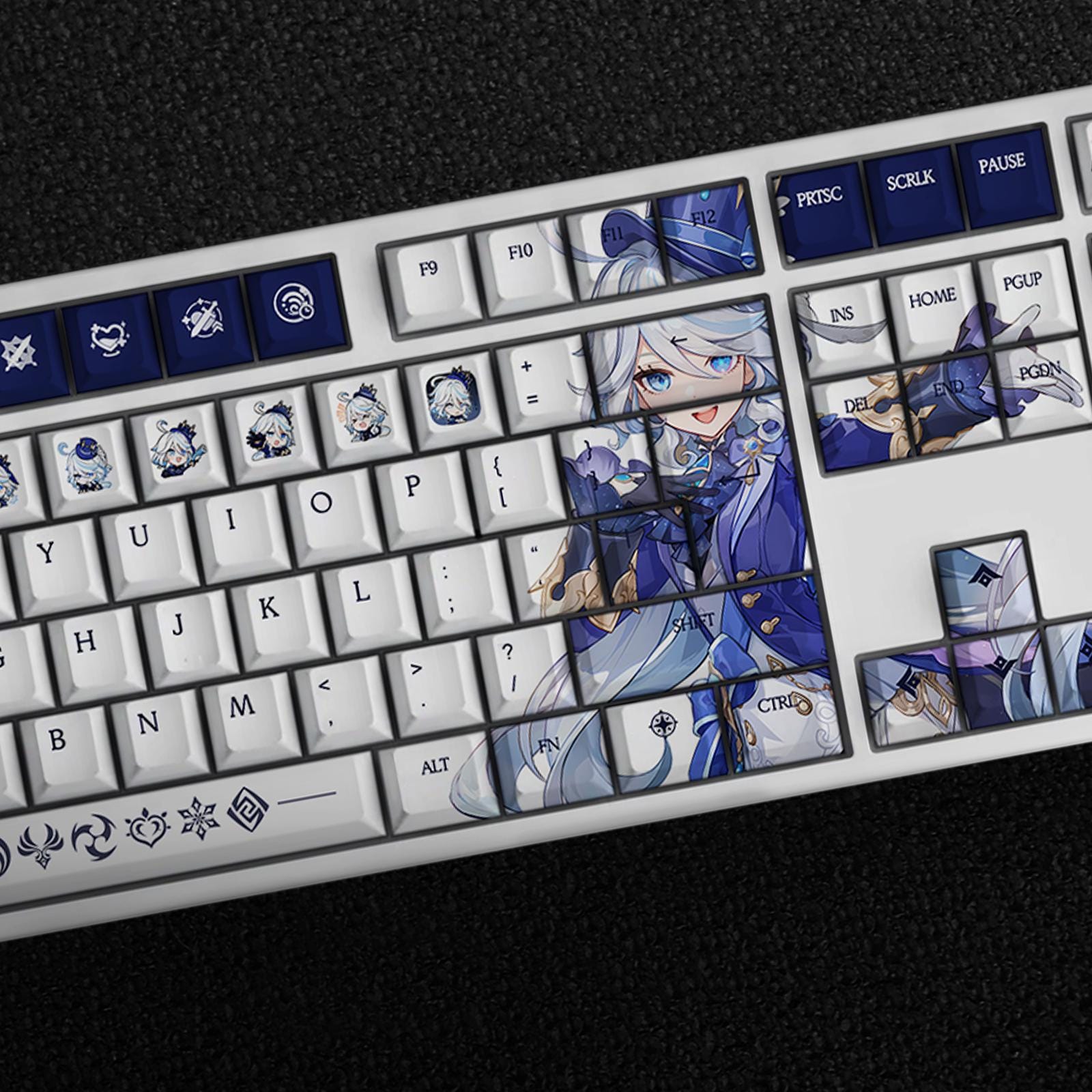 Furina de Fontaine Genshin Impact キーキャップセット、143キー PBT