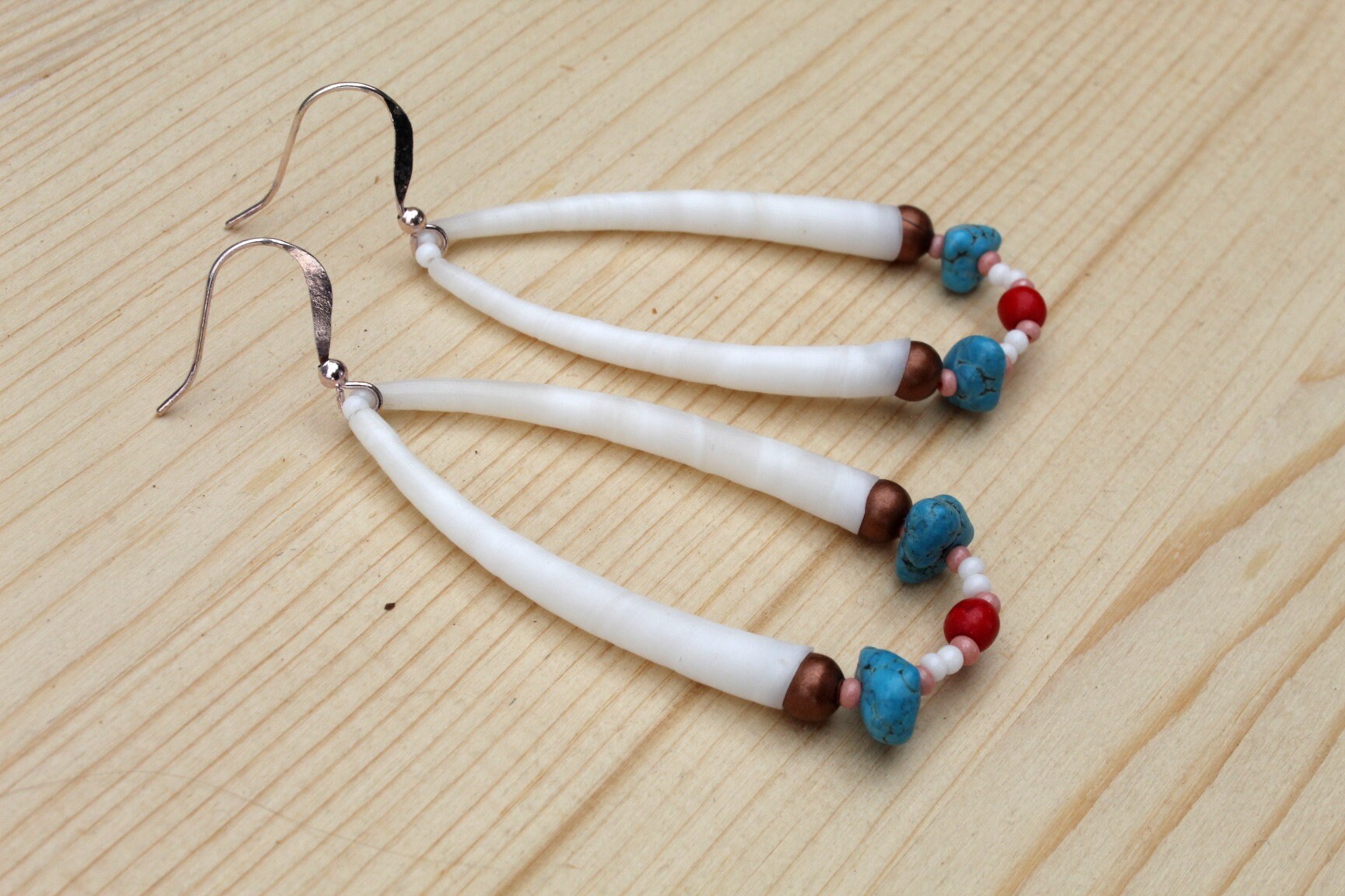 Dentallium Earrings, Native American