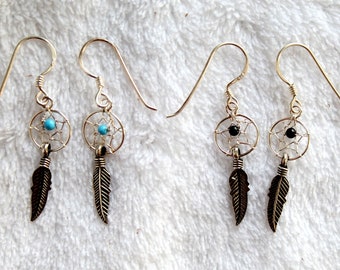 SILVER DREAMCATCHER EARRINGS