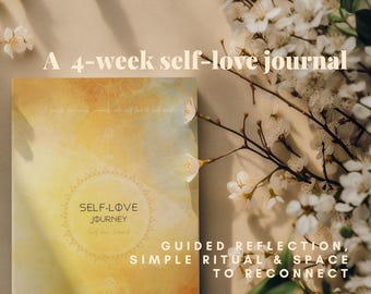 Carnet d'amour de soi - Cahier d'exercices de guérison guidée de 4 semaines, journal d'entretiens personnels à couverture souple A5