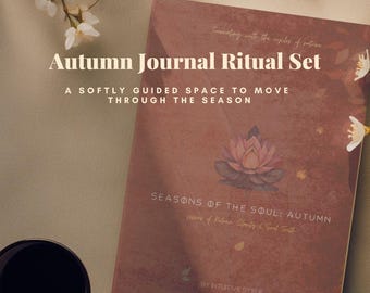 Autumn Journal Ritual Set | Guided Seasonal Reflection Journal, Self Care Gift (A5 Softcover)