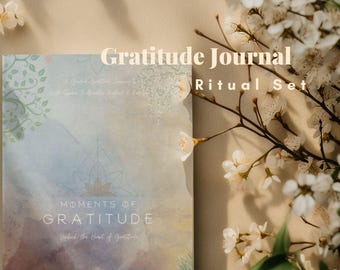 Kit de Ritual para el Diario de Gratitud / Una Práctica Diaria para la Reflexión y el Autocuidado (Tapa blanda A5)