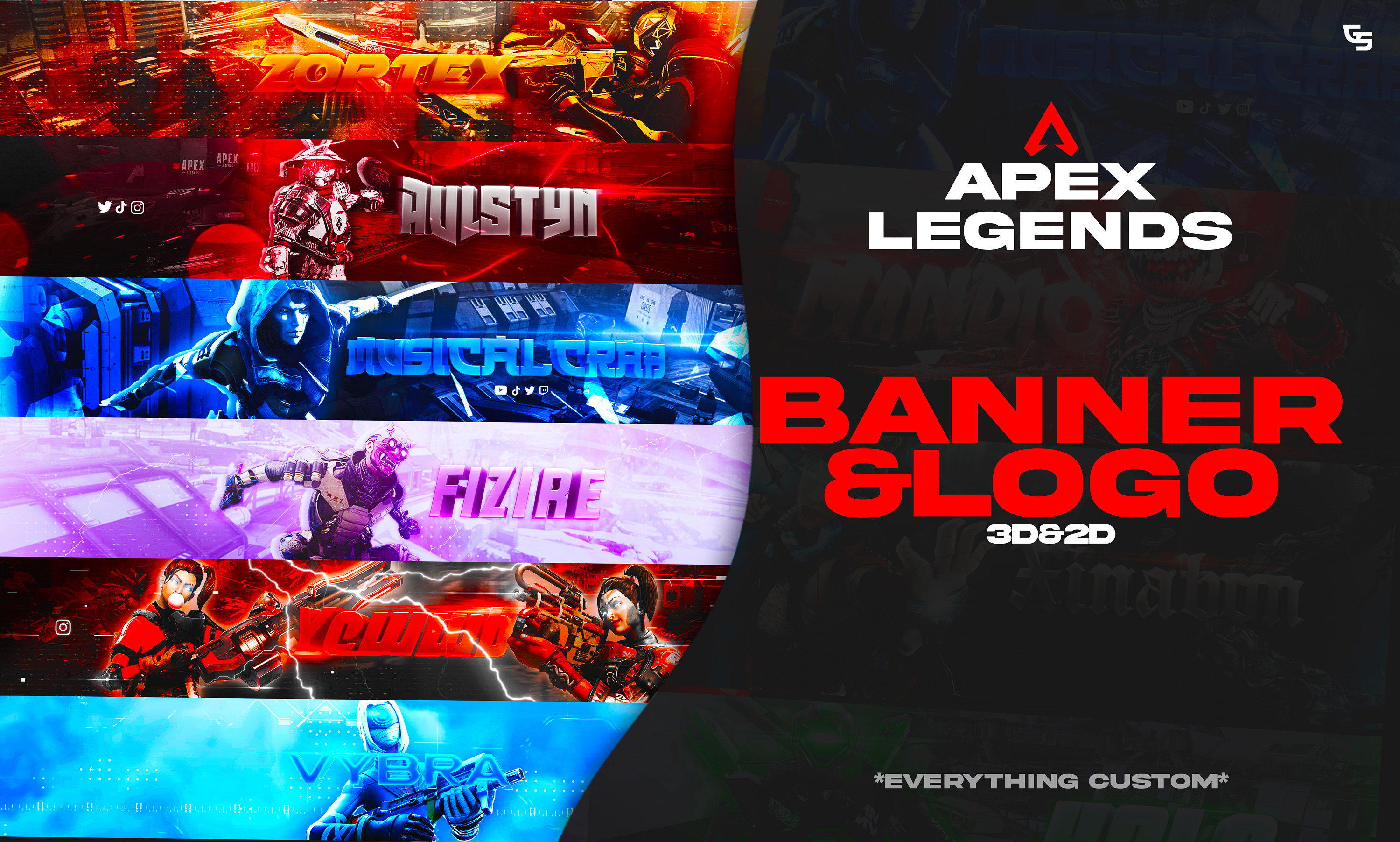 I Will Design You a Custom 3d Apex Legends Banner and Logo for - Etsy