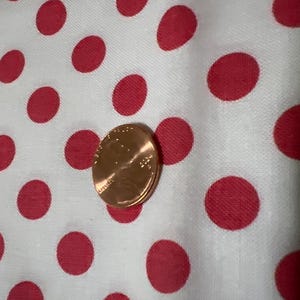 Garden Girl Riley Blake Cotton Fabric: Red Dots (1/2 Yard)