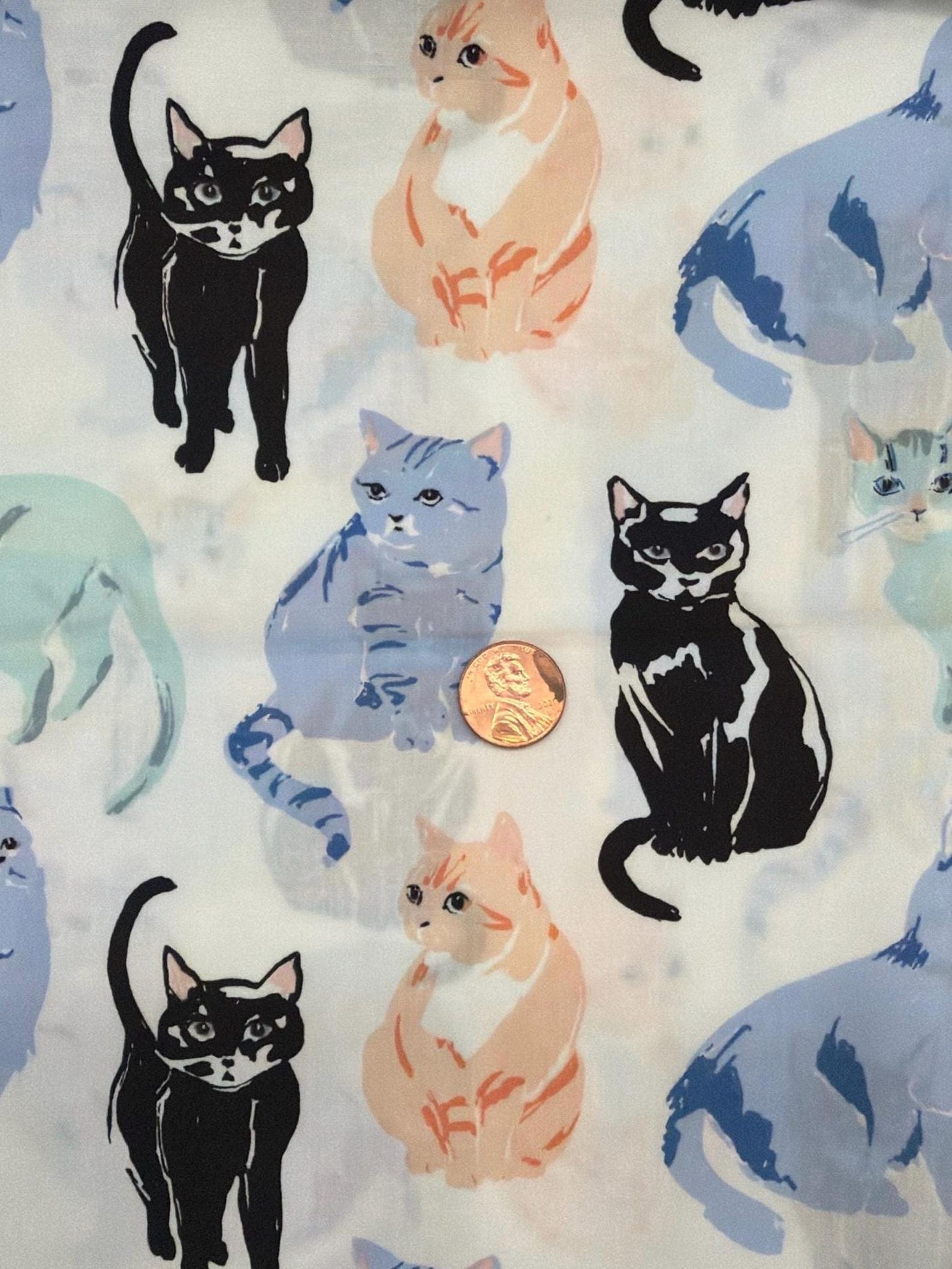 Kitty Garden by Jenny Ronen for Birch Fabrics. 100% Premium Organic ...