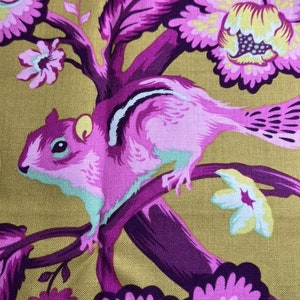 OOP Tula Pink Chipper Chipmunk for FreeSpirit. 100 % Cotton. Sold by the 1/2 yard.