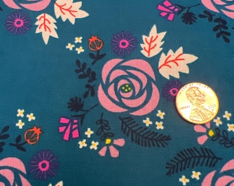 Tela de algodón floral Akoma - Rashida Coleman Hale - Primavera 2018 (1/2 yarda)
