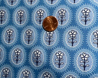 True Blue by Maureen Cracknell for Art Gallery. 100% Cotton. Sold by the 1/2 yard.