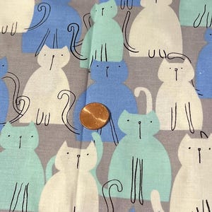 Here Kitty Kitty for Michael Miller Fabrics. 100% Cotton. Sold by the 1/2 yard. Cats