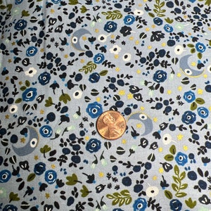 Cosmic Sea for Cotton and Steel - for RJR Fabrics Sold by the 1/2 yard. 100% Cotton. Metallic