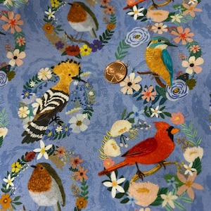 Bird Garden de Mia Charro para FreeSpirit. Se vende por 1/2 yarda. 100 % algodón.