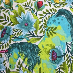 OOP Tula Pink Pinkerville for FreeSpirit. 100 % Cotton. Sold by the 1/2 yard. Unicorn