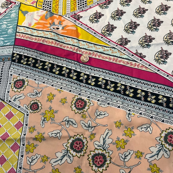 Indie Boheme **Bohemian Patchwork by Pat Bravo for Art Gallery Fabrics. 100% Cotton. Sold by the 1/2 yard.