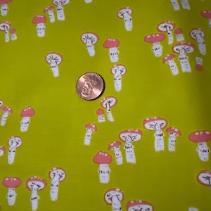 Heather Ross Mushroom Cotton Fabric - Far Far Away 3 (1/2 Yard)