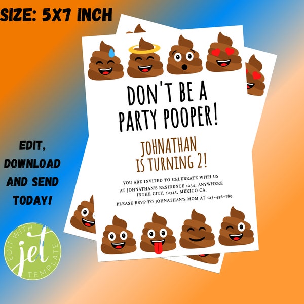 Emoji Invitation - Etsy