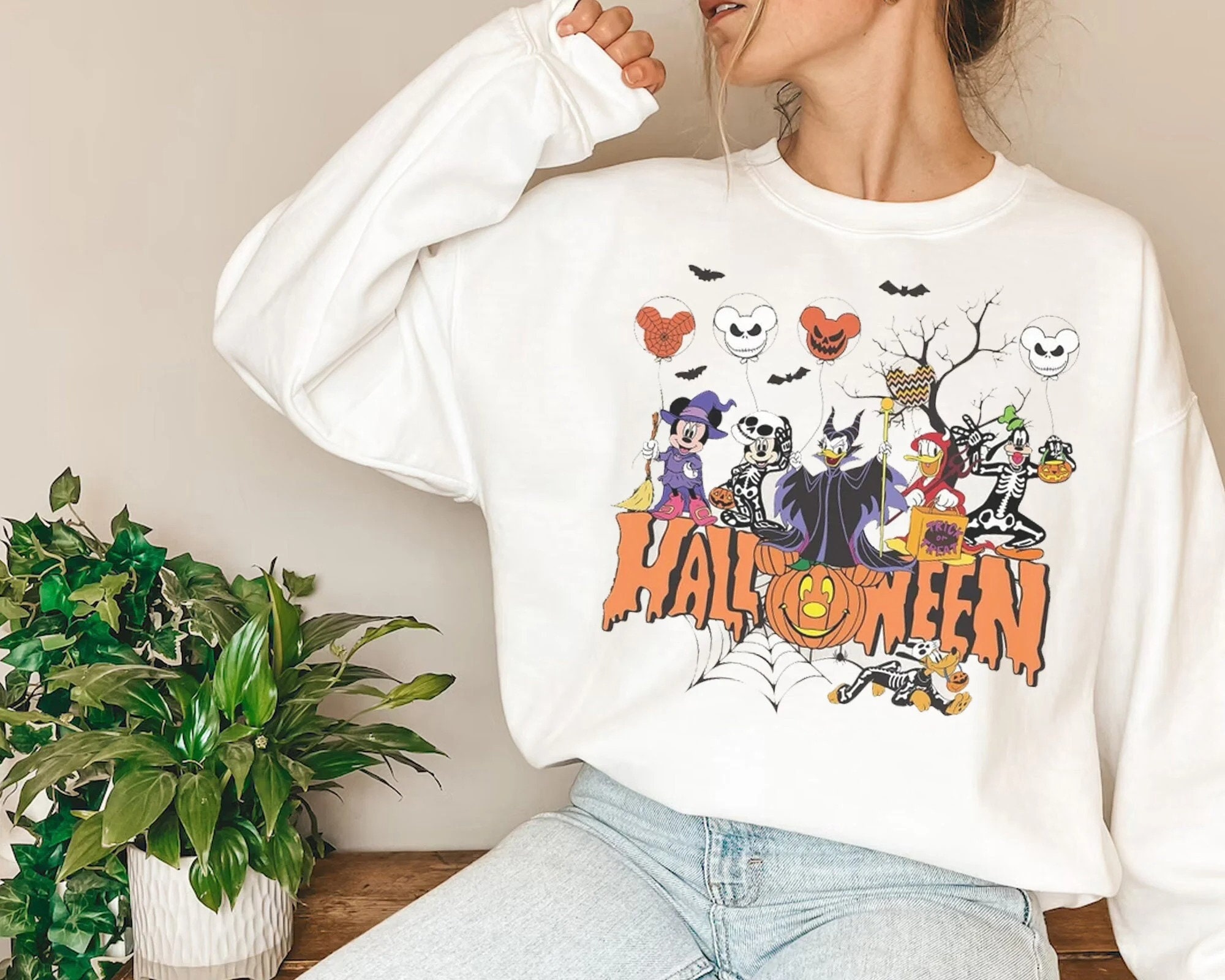 Discover Sudadera Mickey y Amigos Escalofriante Halloween Disney Divertido Unisex