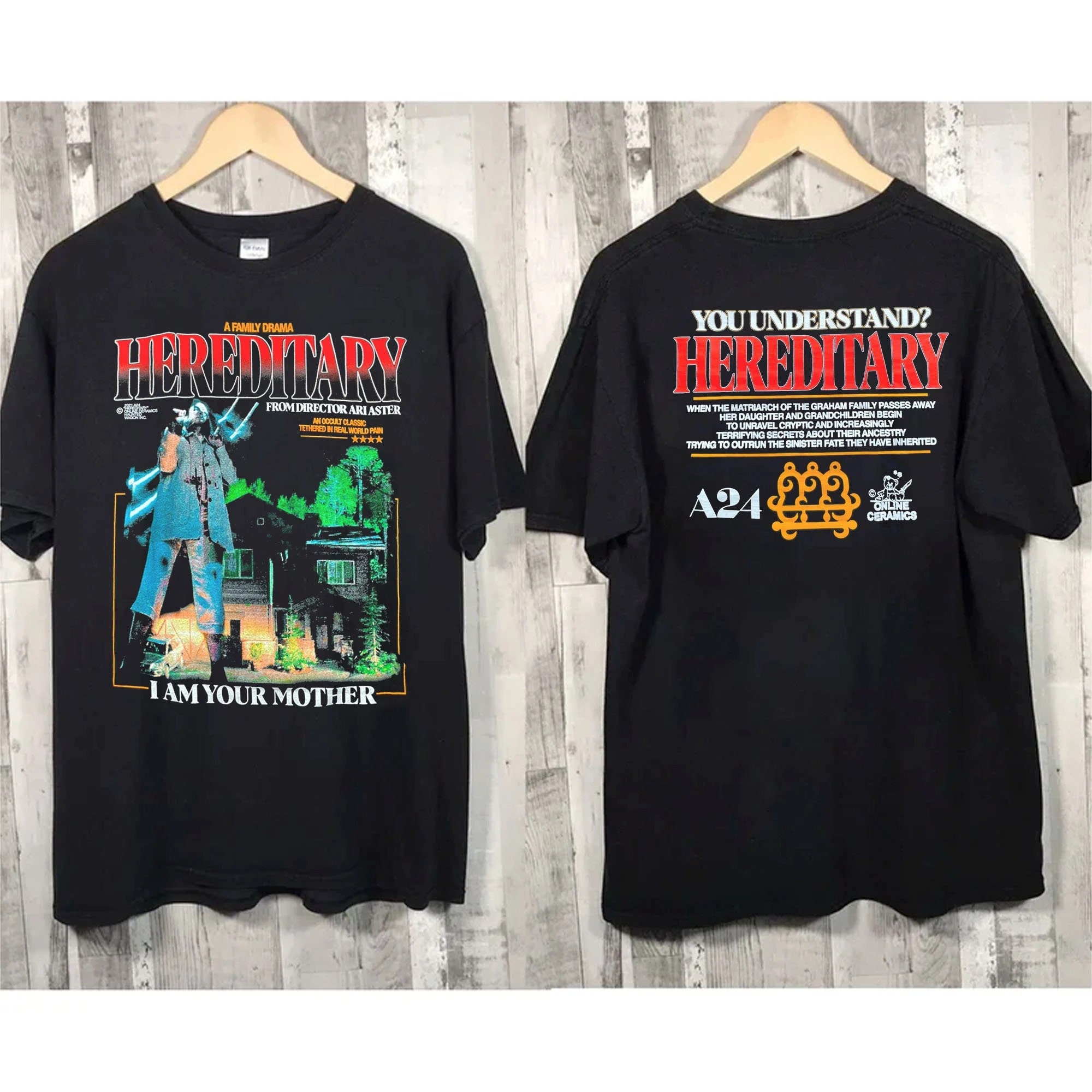 Discover Jamie Campbell Bower Hereditary Double Sided T-shirt, Online Ceramics Hereditary