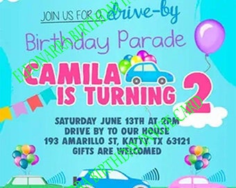 Drive by Birthday Parade Invite (1)