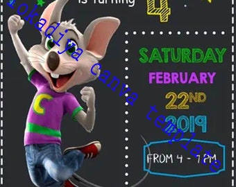 Chuck-E.-Cheese-Birthday-Party-Invitation canva template