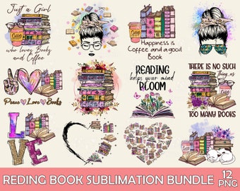 Read Book Sublimation Bundle, Book Lover Png, Book Quote, Reading Png, Floral Book Png, Book Sublimation Bundle Png, Sublimation Designs