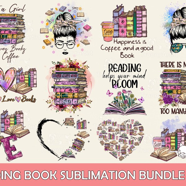 Read Book Sublimation Bundle, Book Lover Png, Book Quote, Reading Png, Floral Book Png, Book Sublimation Bundle Png, Sublimation Designs