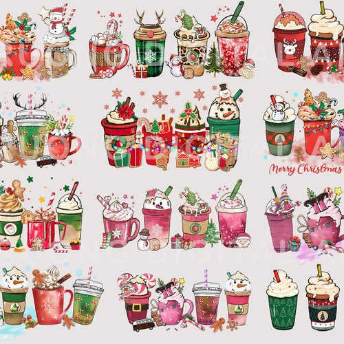 Christmas Coffee Latte PNG Bundle 35 Png Christmas Coffee - Etsy