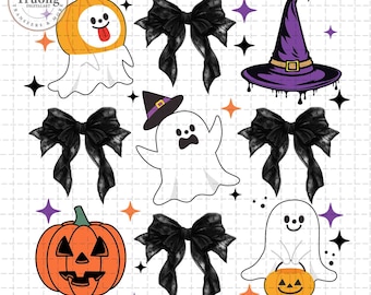Halloween PNG, Cute Halloween Png, Halloween Coquette Png, Boo Ghost, Spooky Season, Halloween Sublimation, Trendy Png, Happy Halloween Png