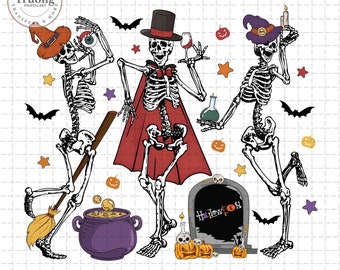 Tanzendes Skelett PNG, Retro Halloween Png, Skelett lustiger Tanz Png, Skelett Png, Halloween Png, Tanzendes Halloween Png, Gruseliger Png