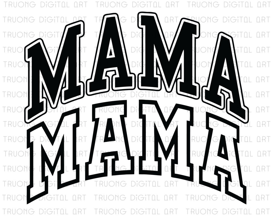 MAMA Varsity Arched SVG Mama Svg Mama Svg Varsity Mom Life - Etsy Ireland