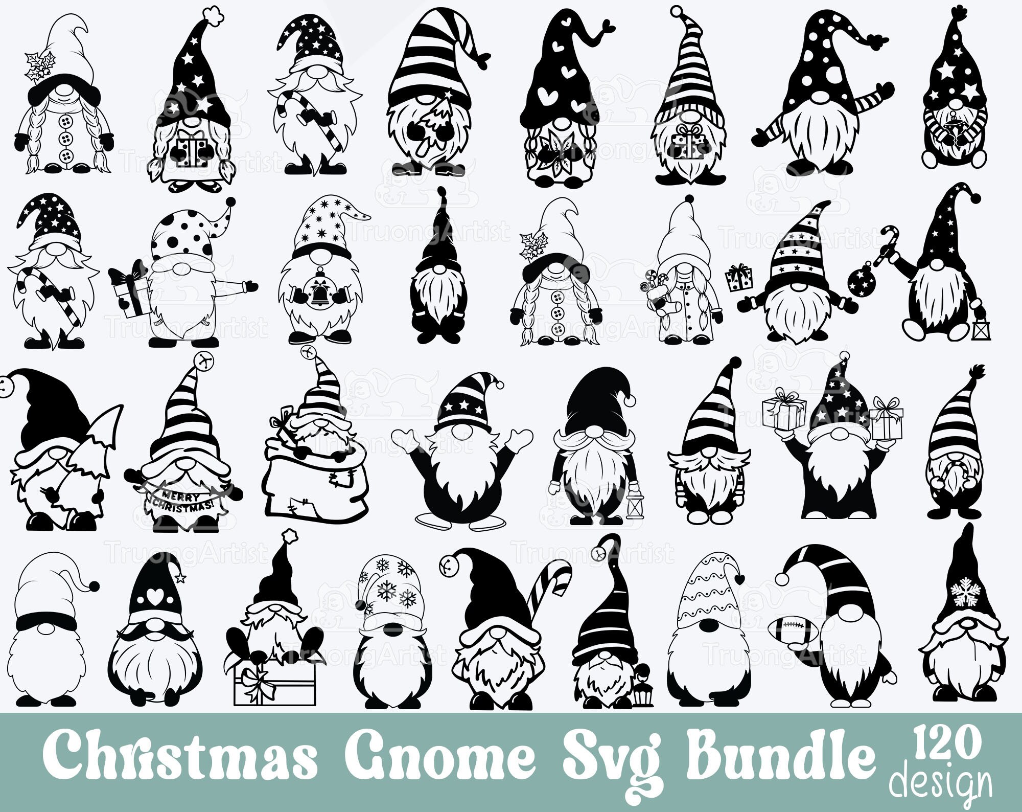 Christmas Gnome Svg Bundle Gnomes Svg Christmas Doodle Svg - Etsy