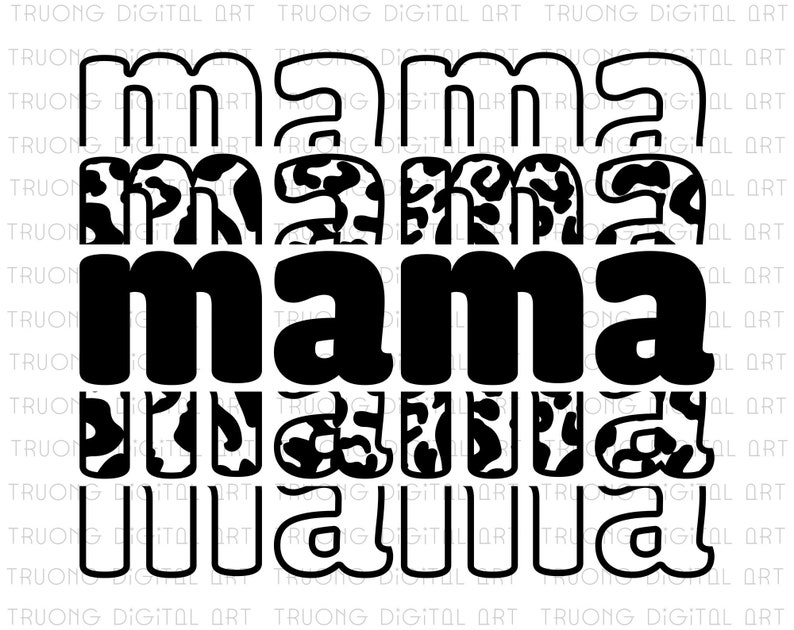 Mama SVG Cowhide Print Svg Mother's Day Svg Cute Mama - Etsy