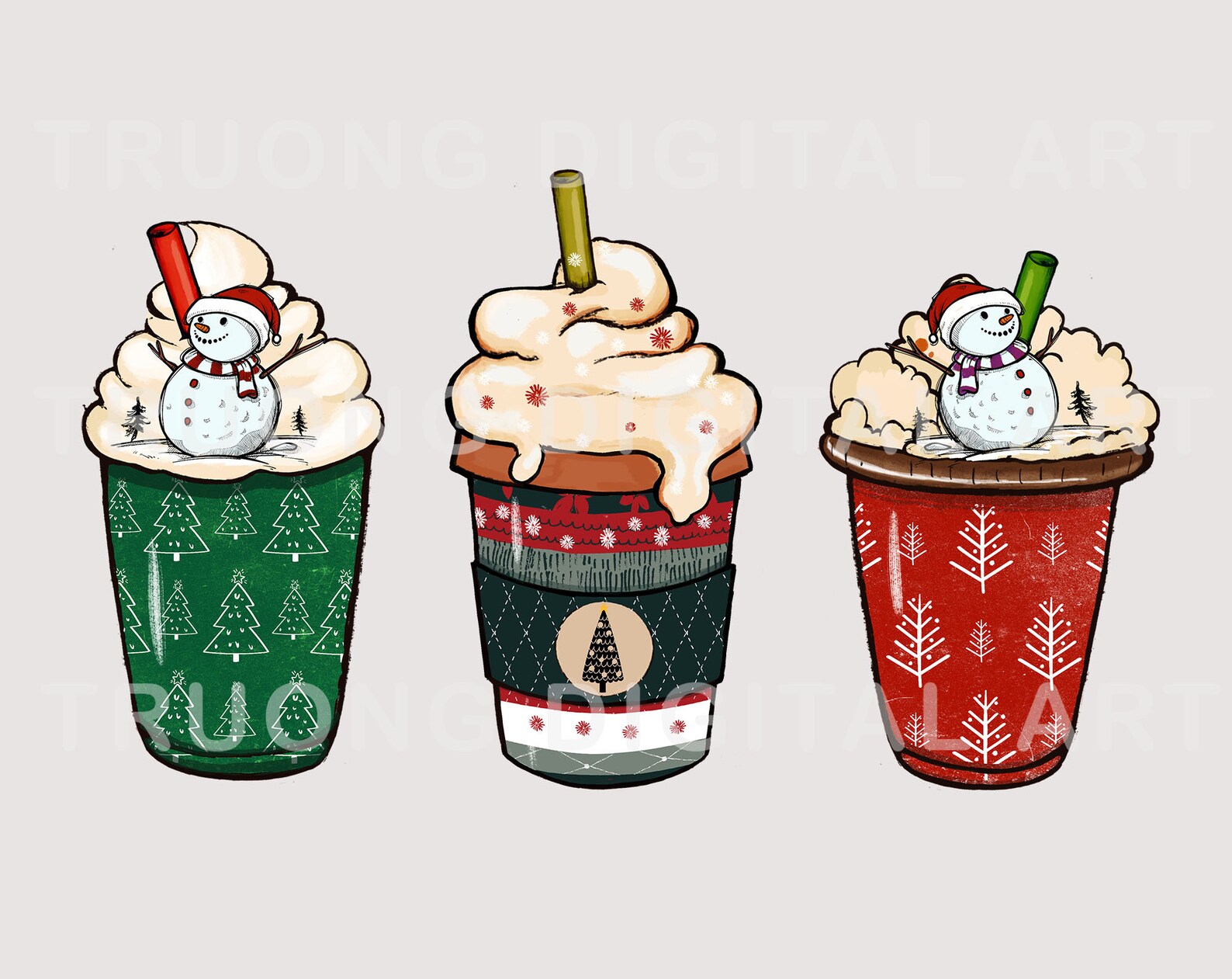 Christmas Coffee Latte PNG Bundle 35 Png Christmas Coffee - Etsy